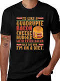 Funny Diet T-Shirt - Bacon Cheeseburger Lover Tee