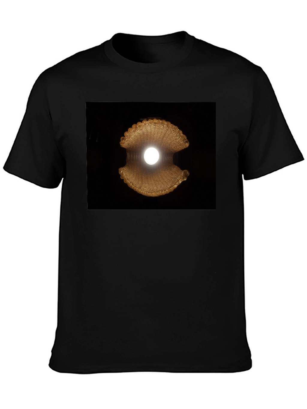 Abstract Sea Shell Graphic Tee - Modern Black T-Shirt