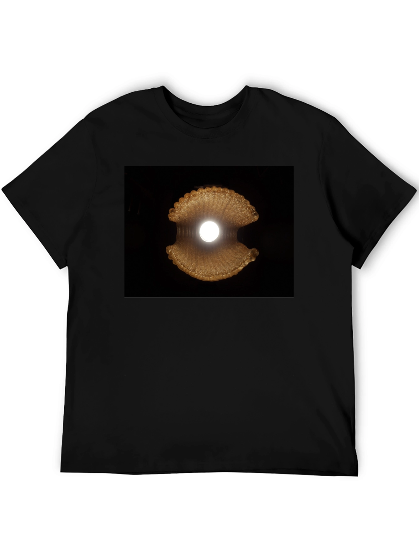 Abstract Sea Shell Graphic Tee - Modern Black T-Shirt