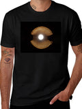 Abstract Sea Shell Graphic Tee - Modern Black T-Shirt