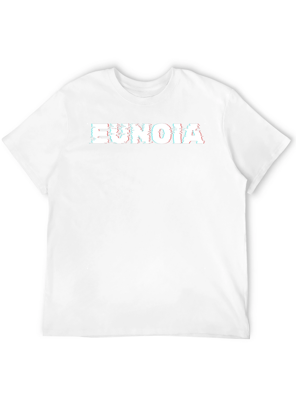Eunoia Glitch Tee - Black Cotton Graphic T-Shirt