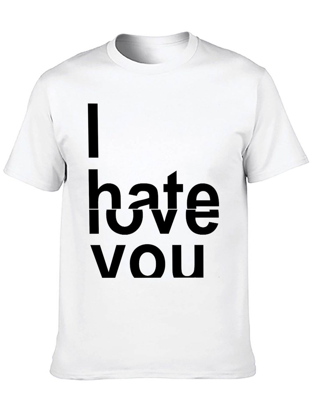 I Hate Love You Graphic T-Shirt - Black