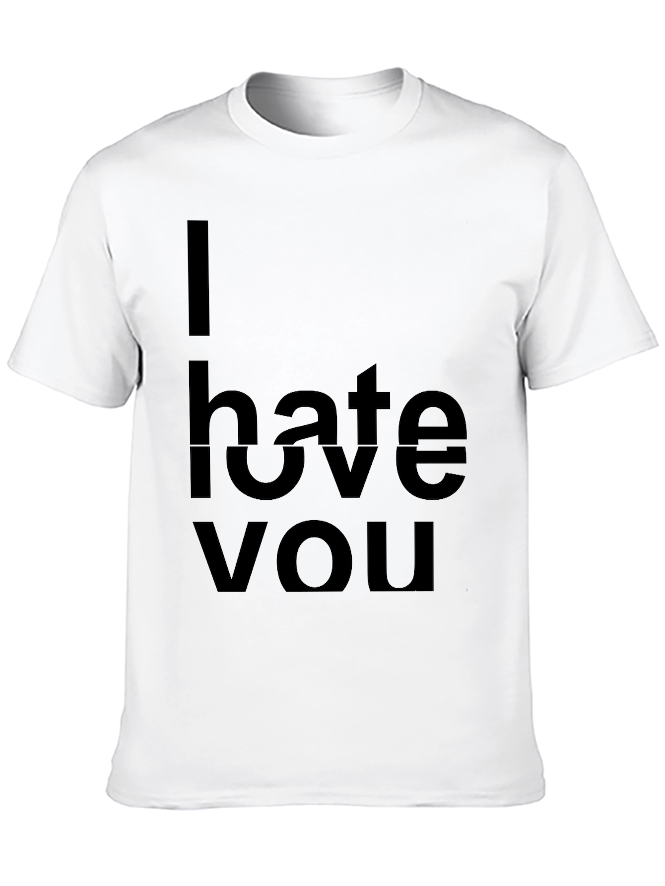 I Hate Love You Graphic T-Shirt - Black