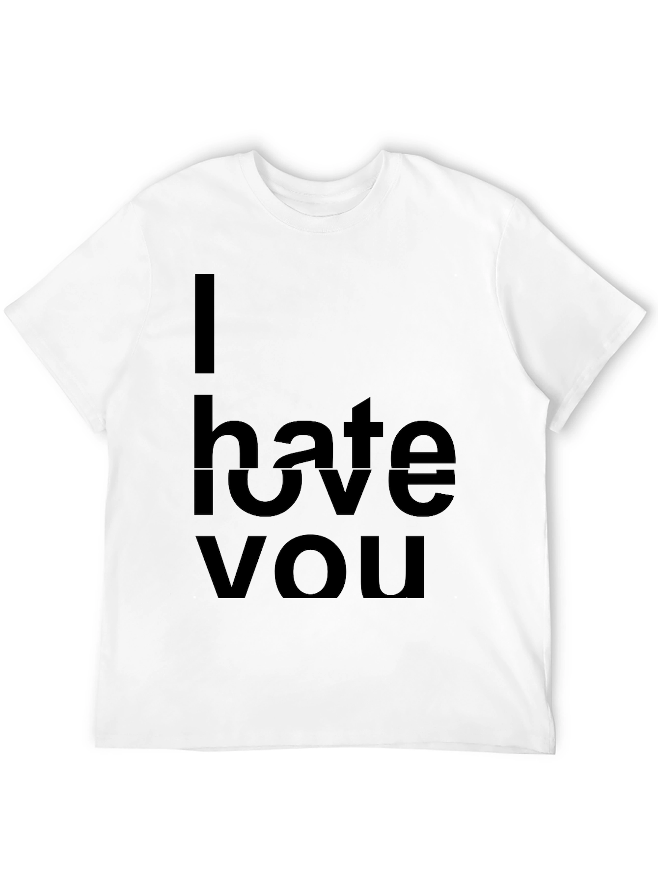 I Hate Love You Graphic T-Shirt - Black