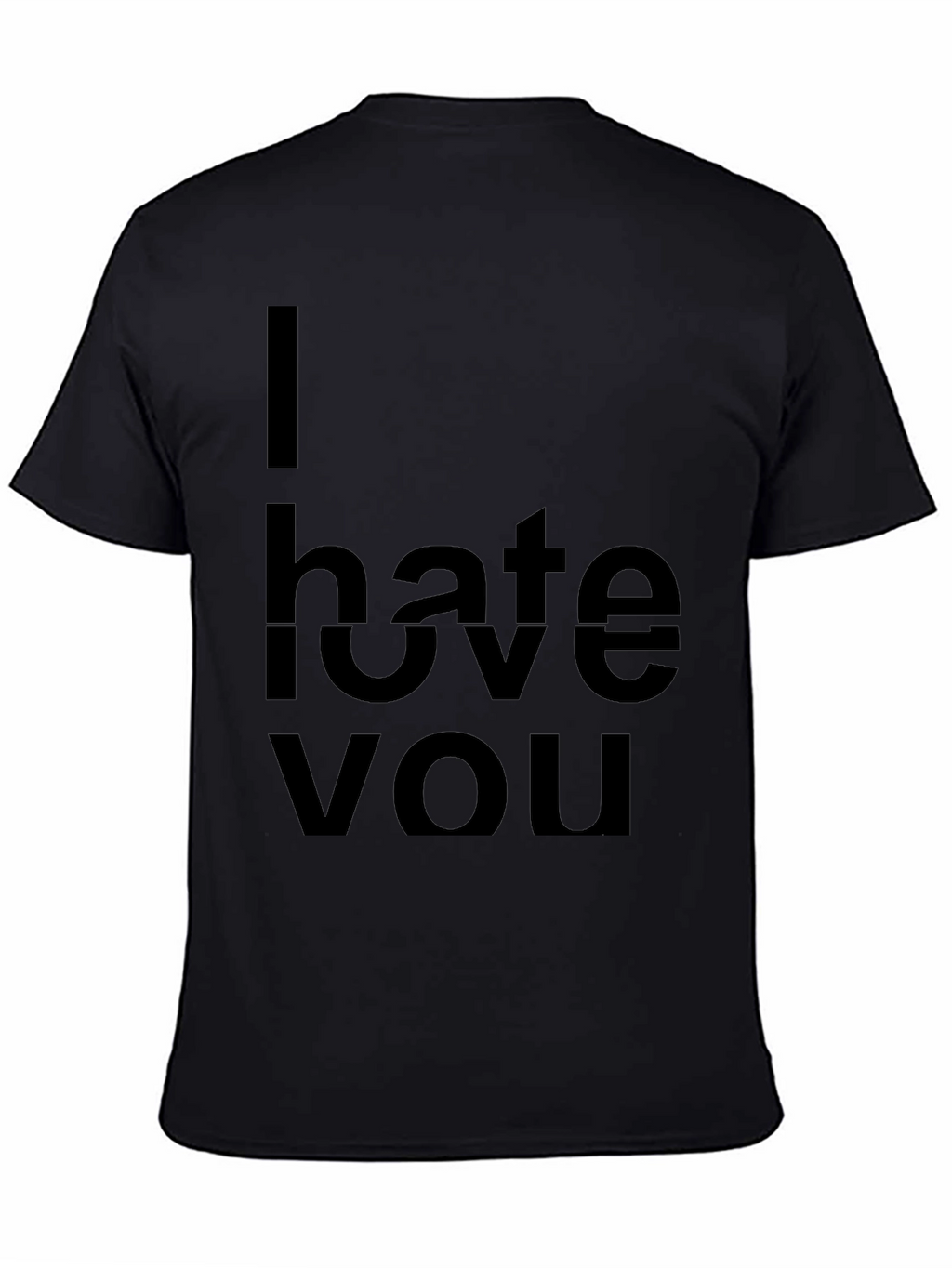 I Hate Love You Graphic T-Shirt - Black