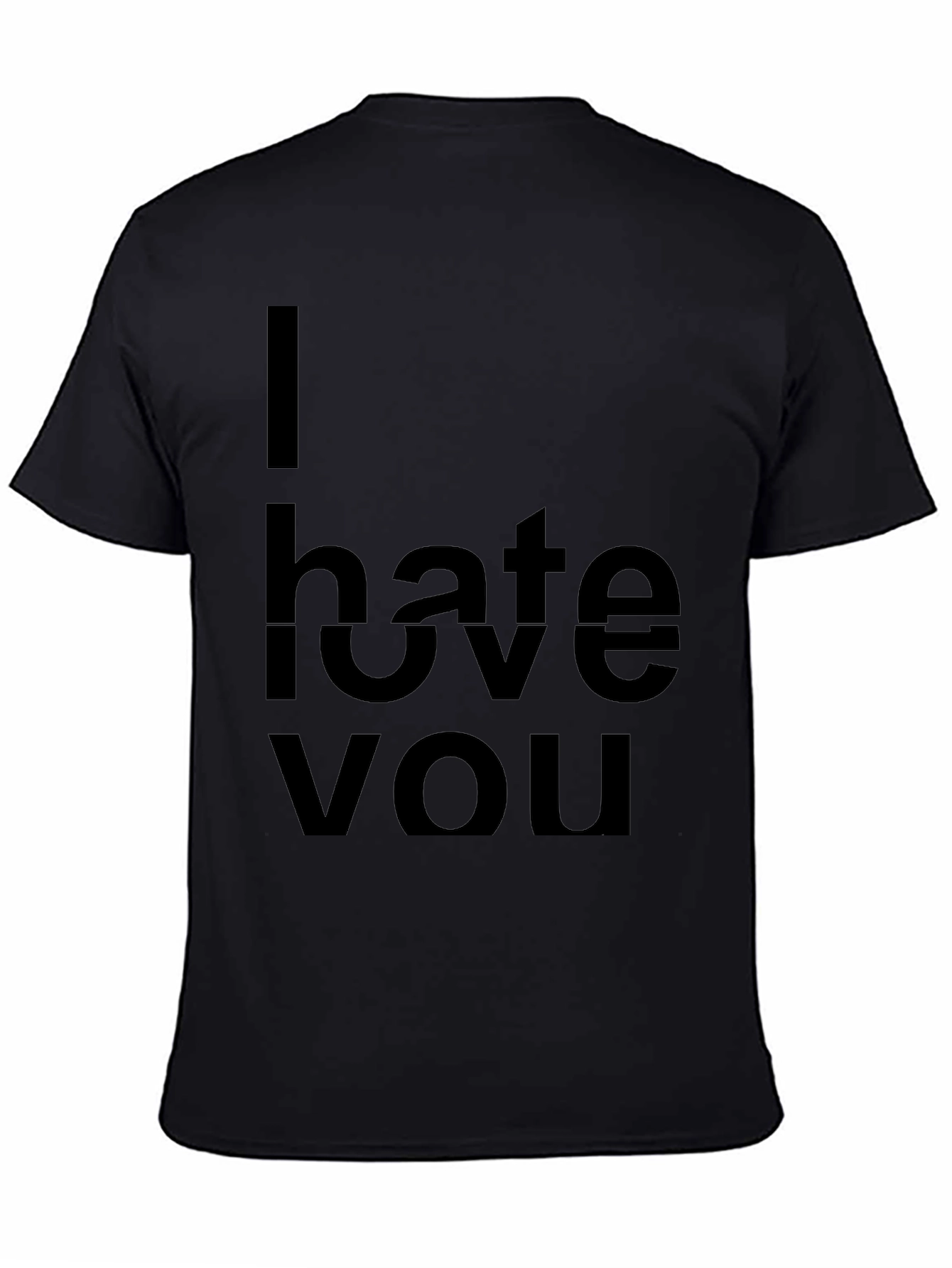 I Hate Love You Graphic T-Shirt - Black