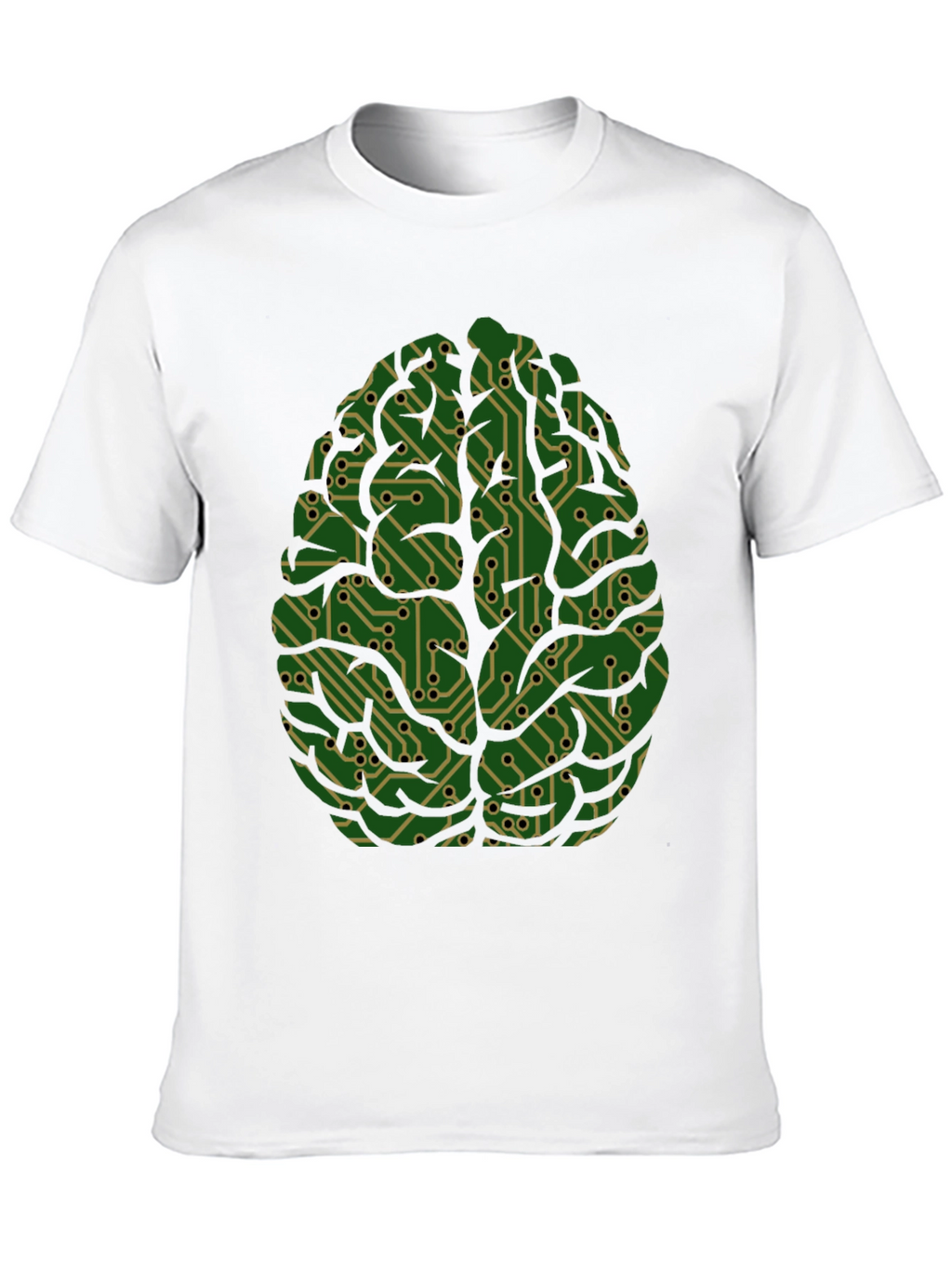 Circuit Brain Graphic Tee - Mens Cool Science T-Shirt