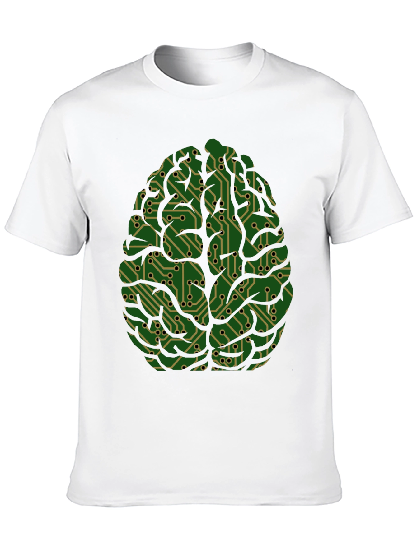 Circuit Brain Graphic Tee - Mens Cool Science T-Shirt