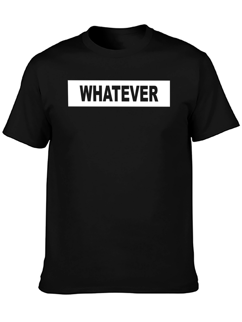 Whatever Graphic Tee - Casual Black T-Shirt