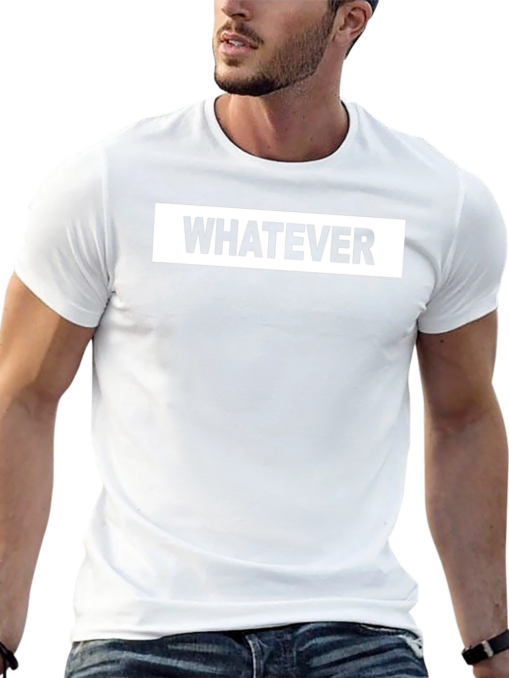 Whatever Graphic Tee - Casual Black T-Shirt