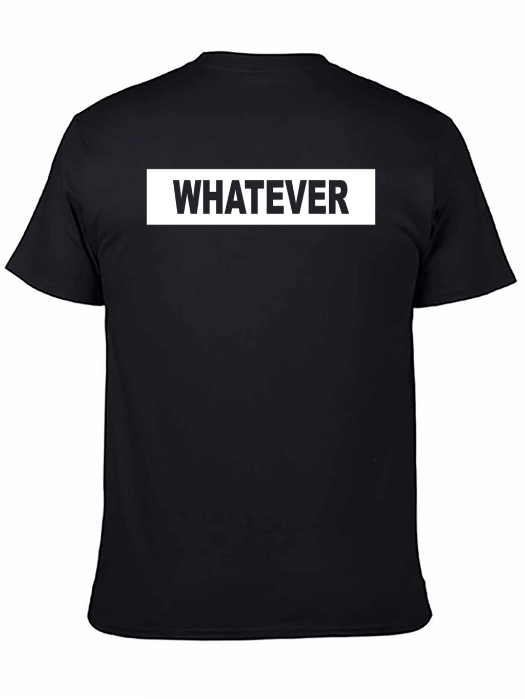 Whatever Graphic Tee - Casual Black T-Shirt