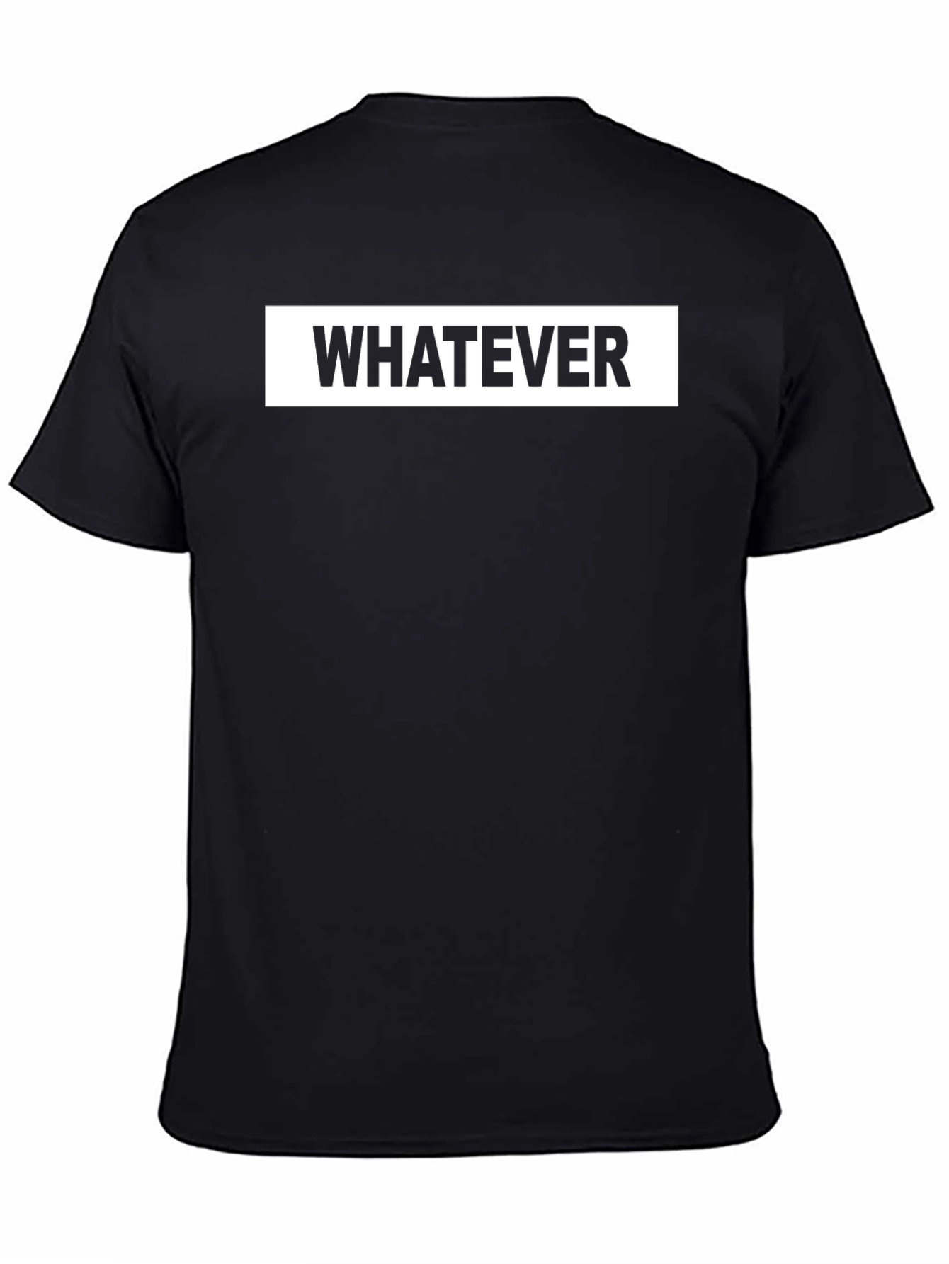 Whatever Graphic Tee - Casual Black T-Shirt