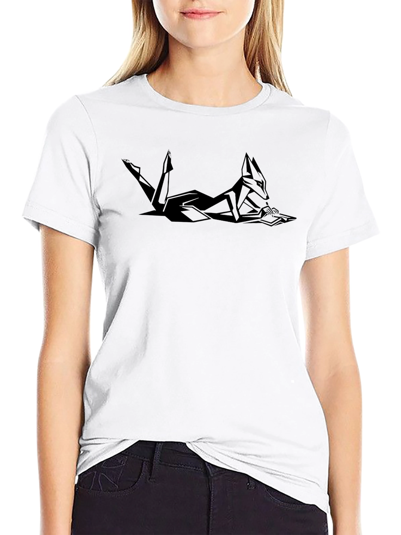 Geometric Jackal T-Shirt - Modern Minimalist Design