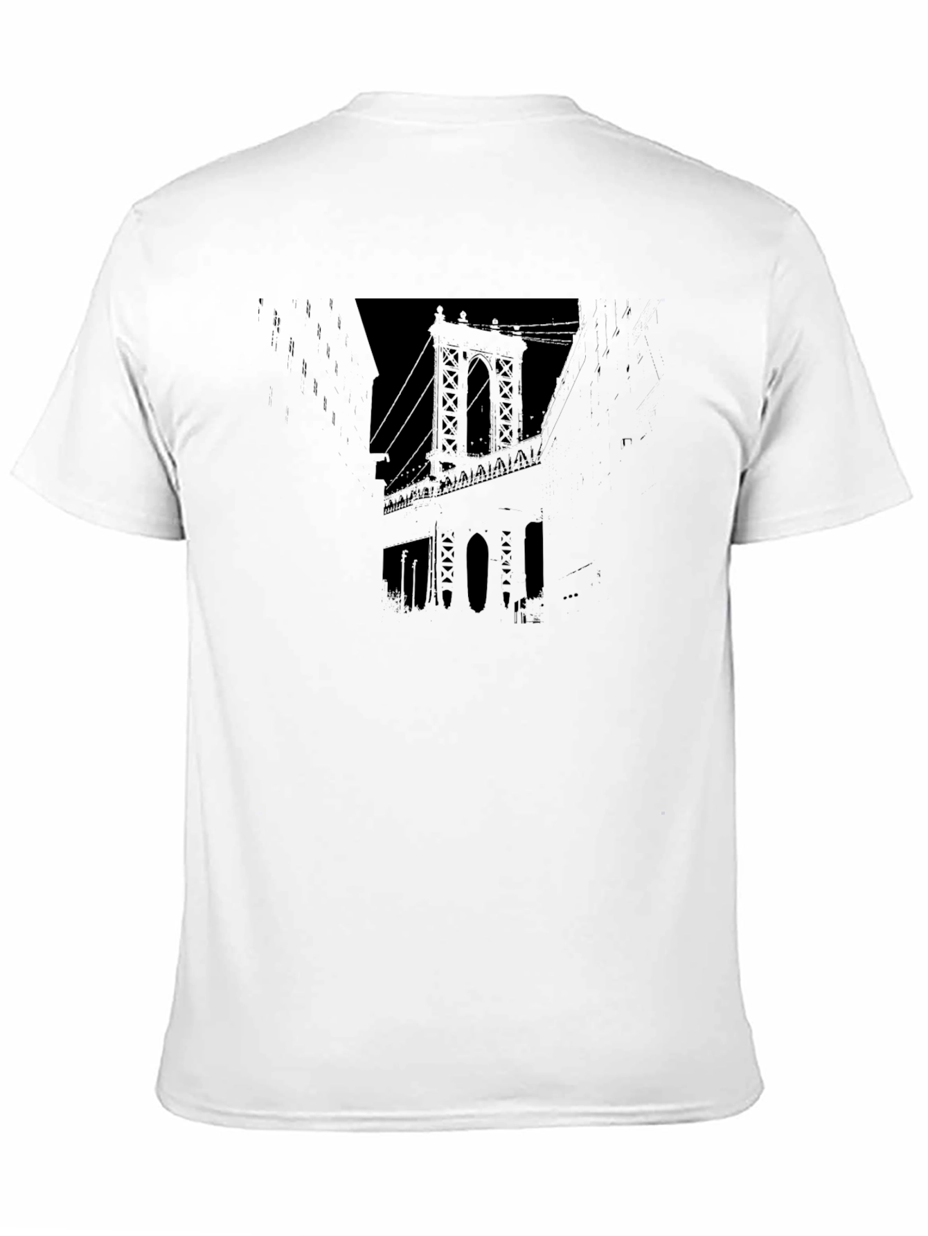 Urban Bridge Graphic T-Shirt - Black Cotton Tee