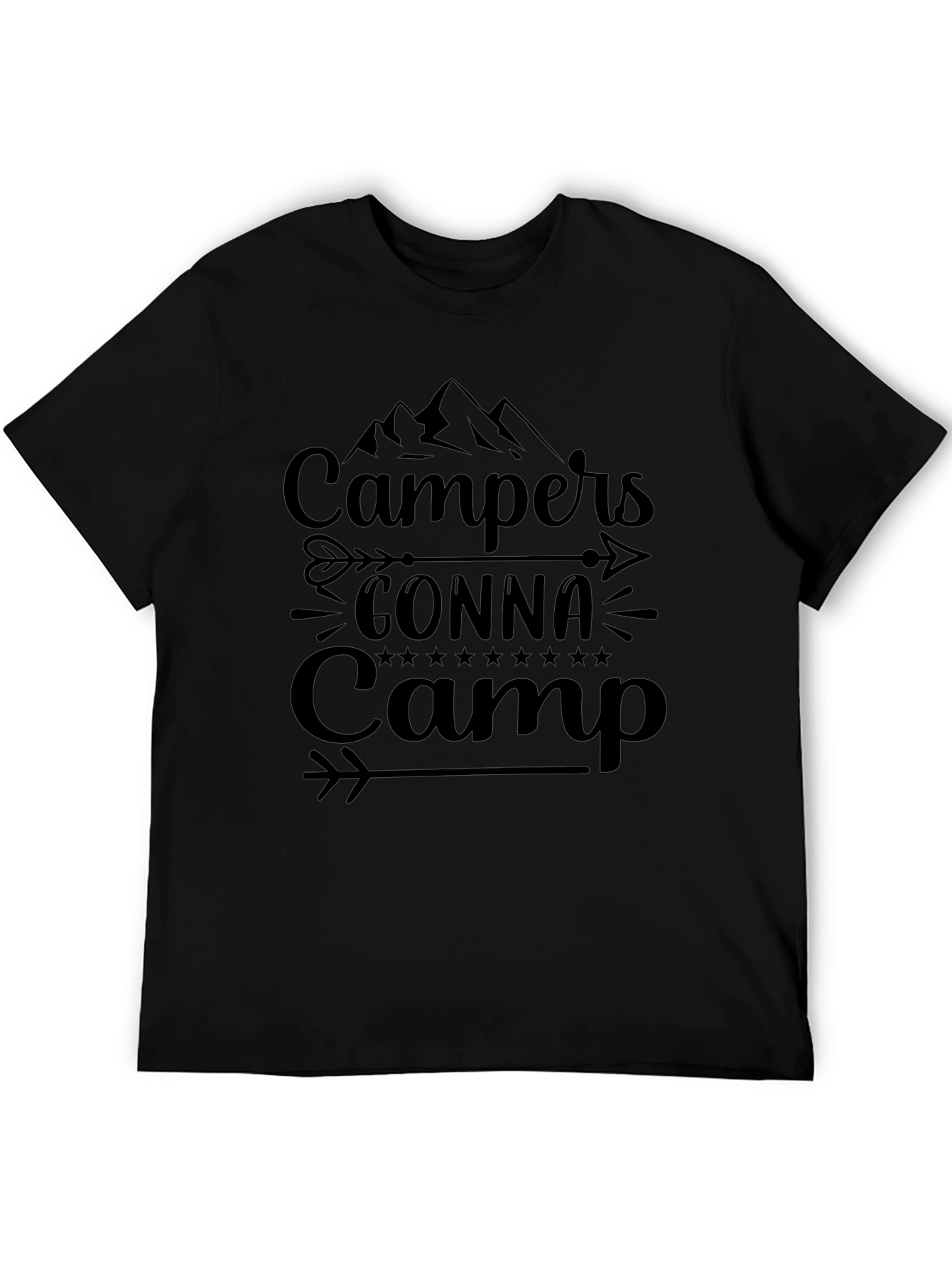 Campers Gonna Camp Black T-Shirt