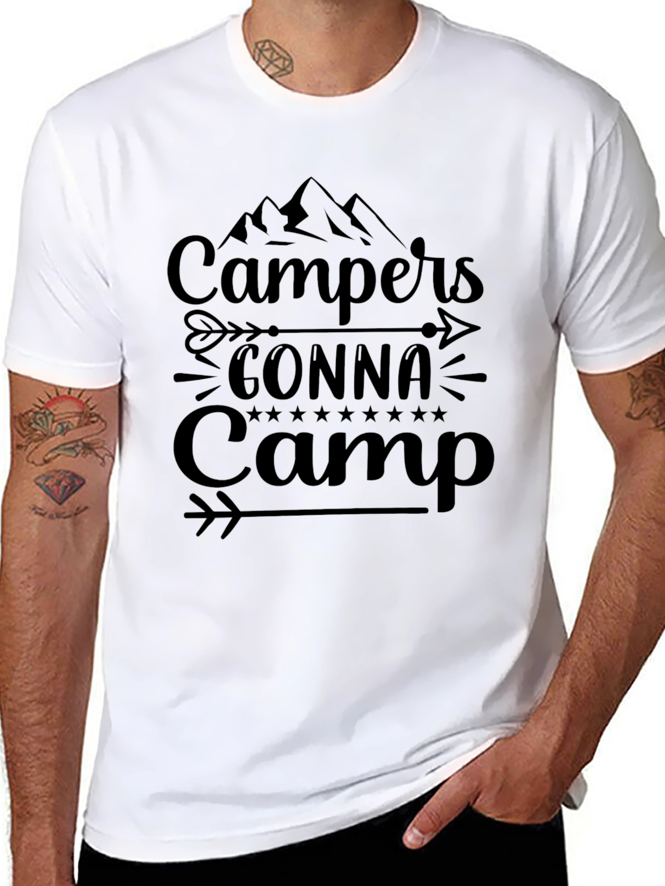 Campers Gonna Camp Black T-Shirt