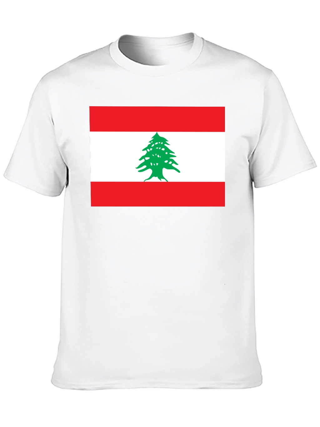 Lebanon Flag Graphic T-Shirt - Black Cotton Tee