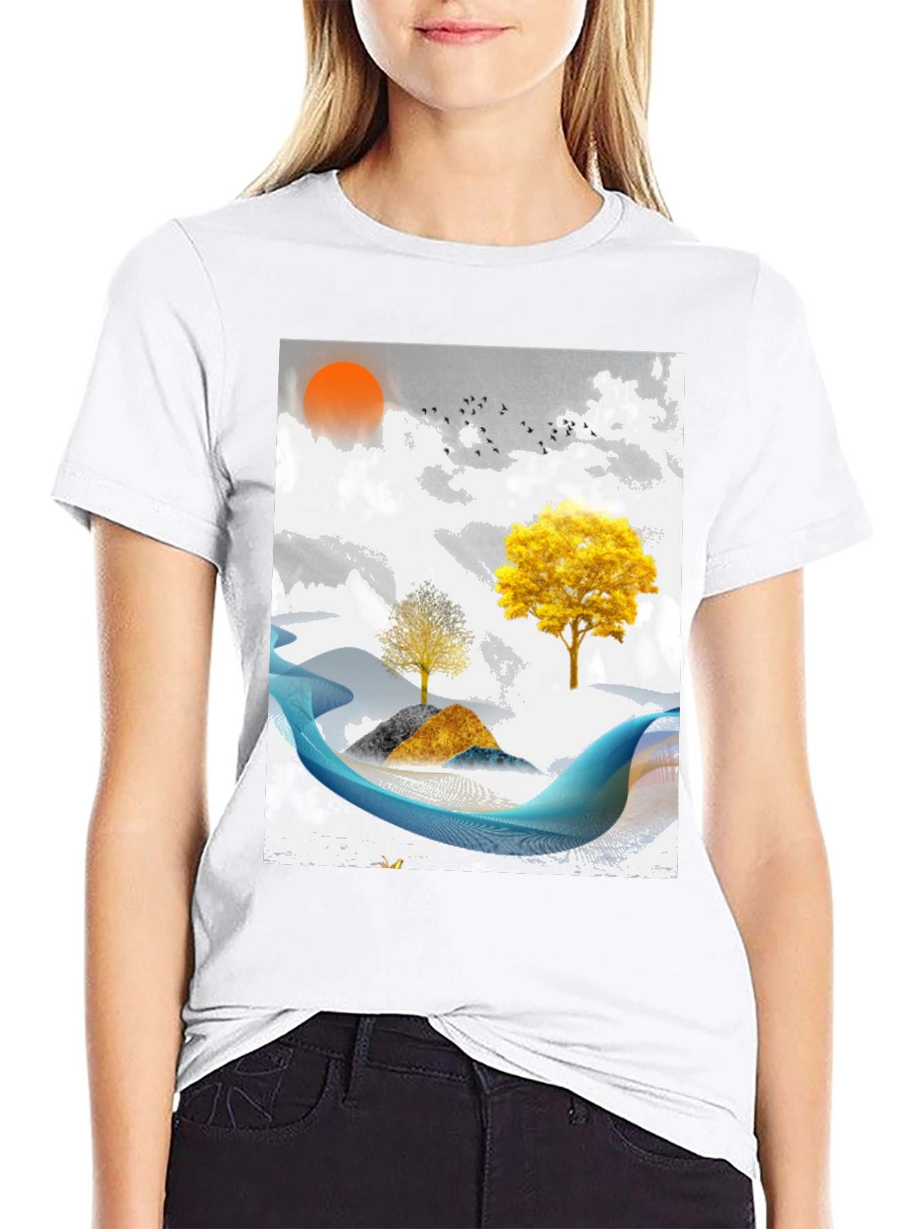 Abstract Landscape Graphic Tee