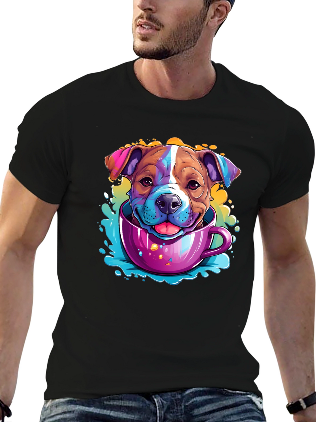 Dog in a Cup Graphic T-Shirt