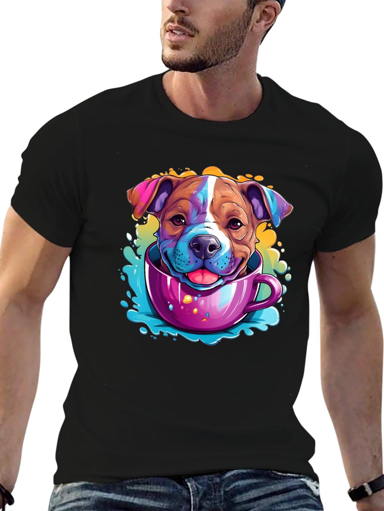Dog in a Cup Graphic T-Shirt