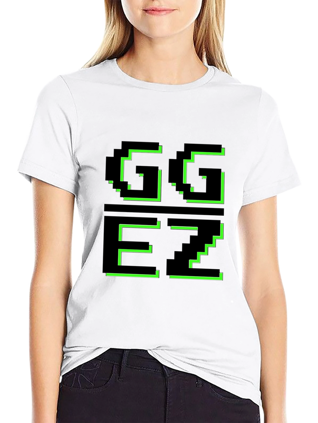 GG EZ Pixel Art T-Shirt - Gamer Style