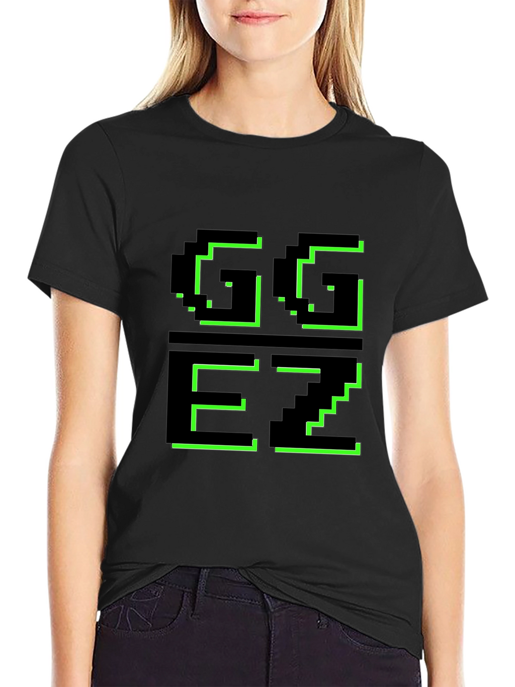GG EZ Pixel Art T-Shirt - Gamer Style