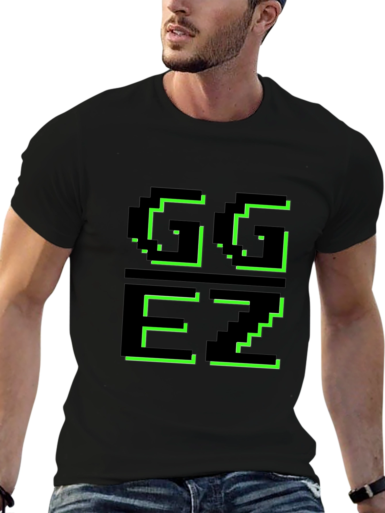 GG EZ Pixel Art T-Shirt - Gamer Style
