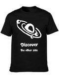 Discover Graphic Tee - Black Cotton T-Shirt