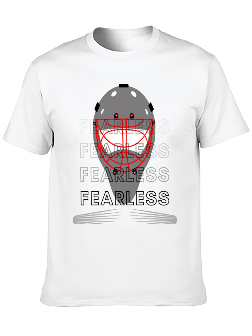 Fearless Hockey Mask Graphic Tee - Black