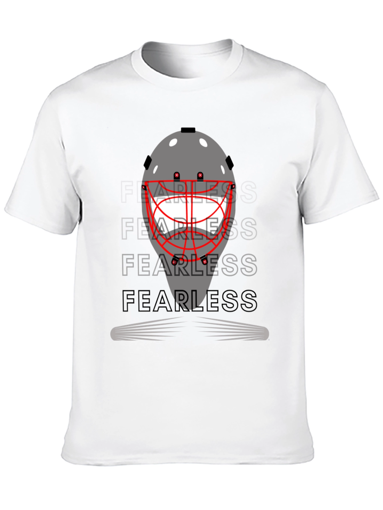 Fearless Hockey Mask Graphic Tee - Black