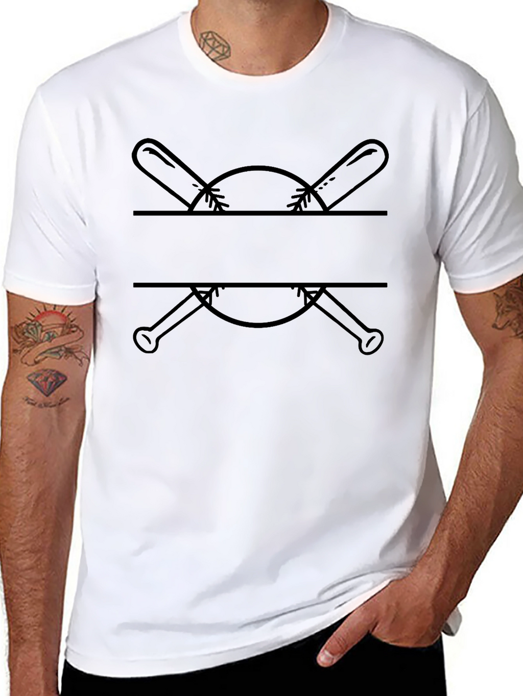 Baseball Bats & Ball Graphic T-Shirt