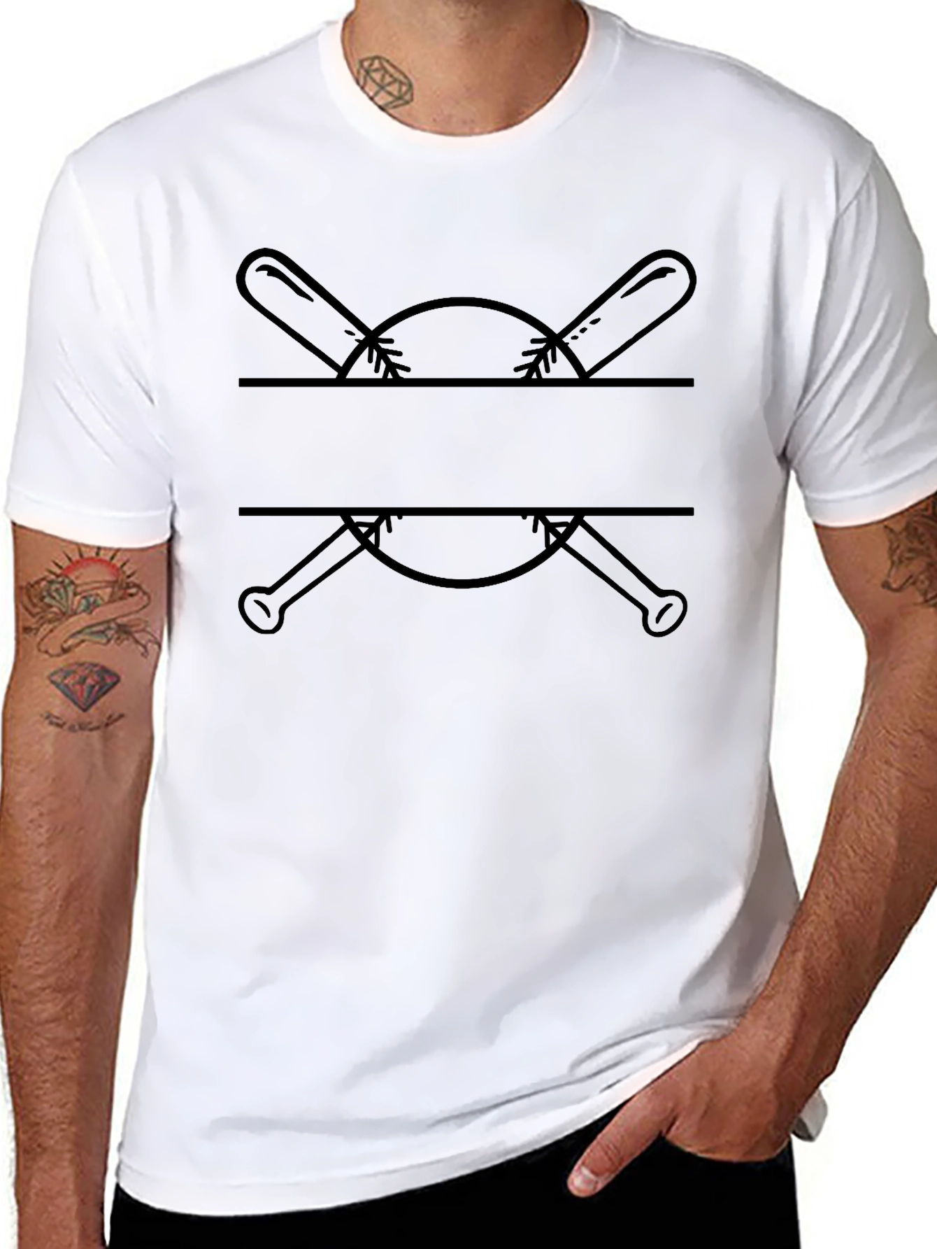 Baseball Bats & Ball Graphic T-Shirt