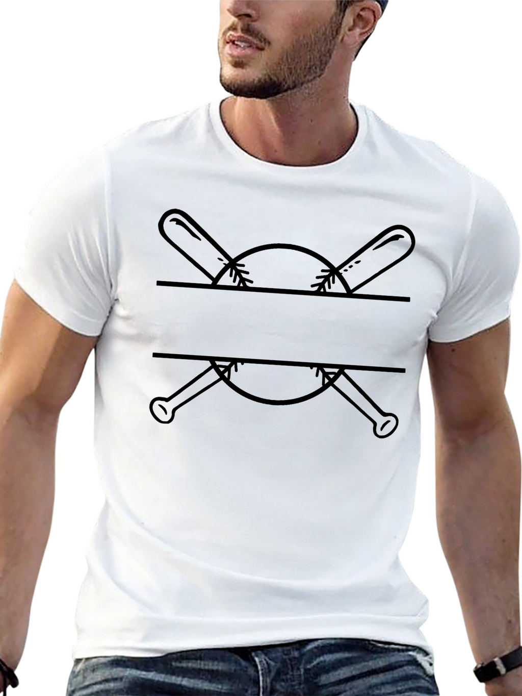 Baseball Bats & Ball Graphic T-Shirt