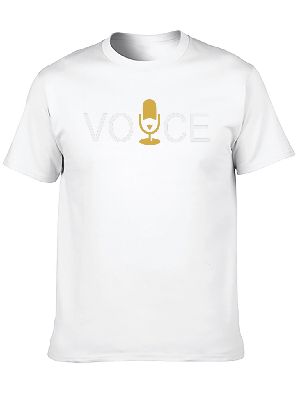 Voice Graphic Tee - Microphone Design Black Cotton T-Shirt