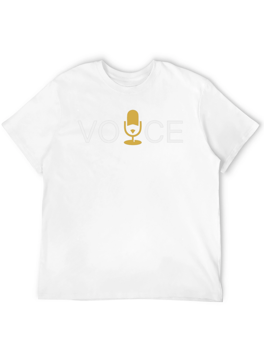 Voice Graphic Tee - Microphone Design Black Cotton T-Shirt