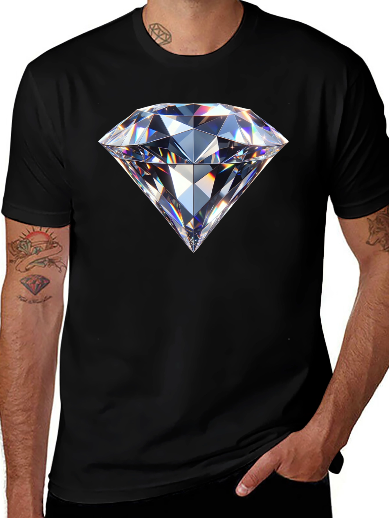 Diamond Graphic Black T-Shirt