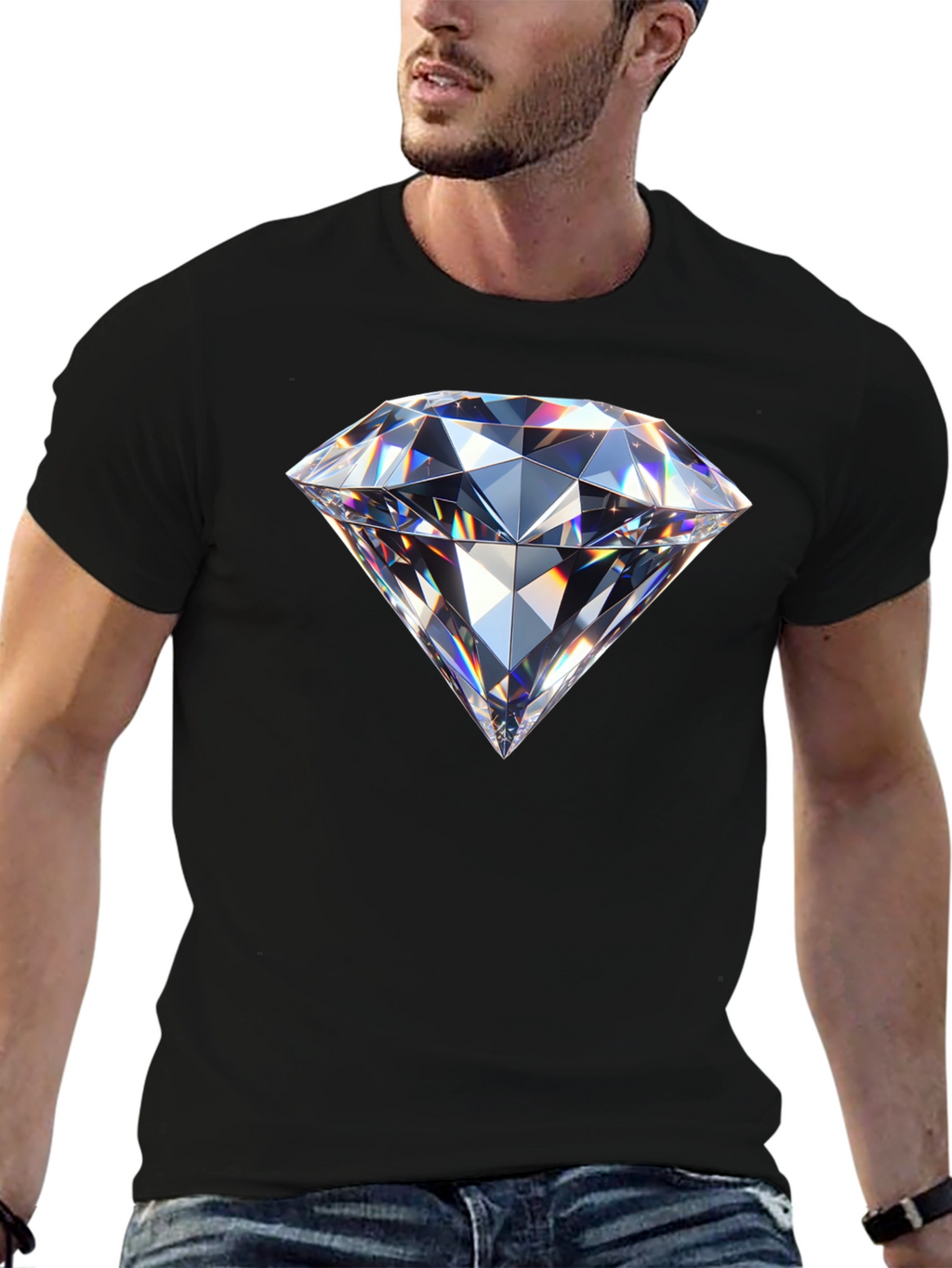 Diamond Graphic Black T-Shirt