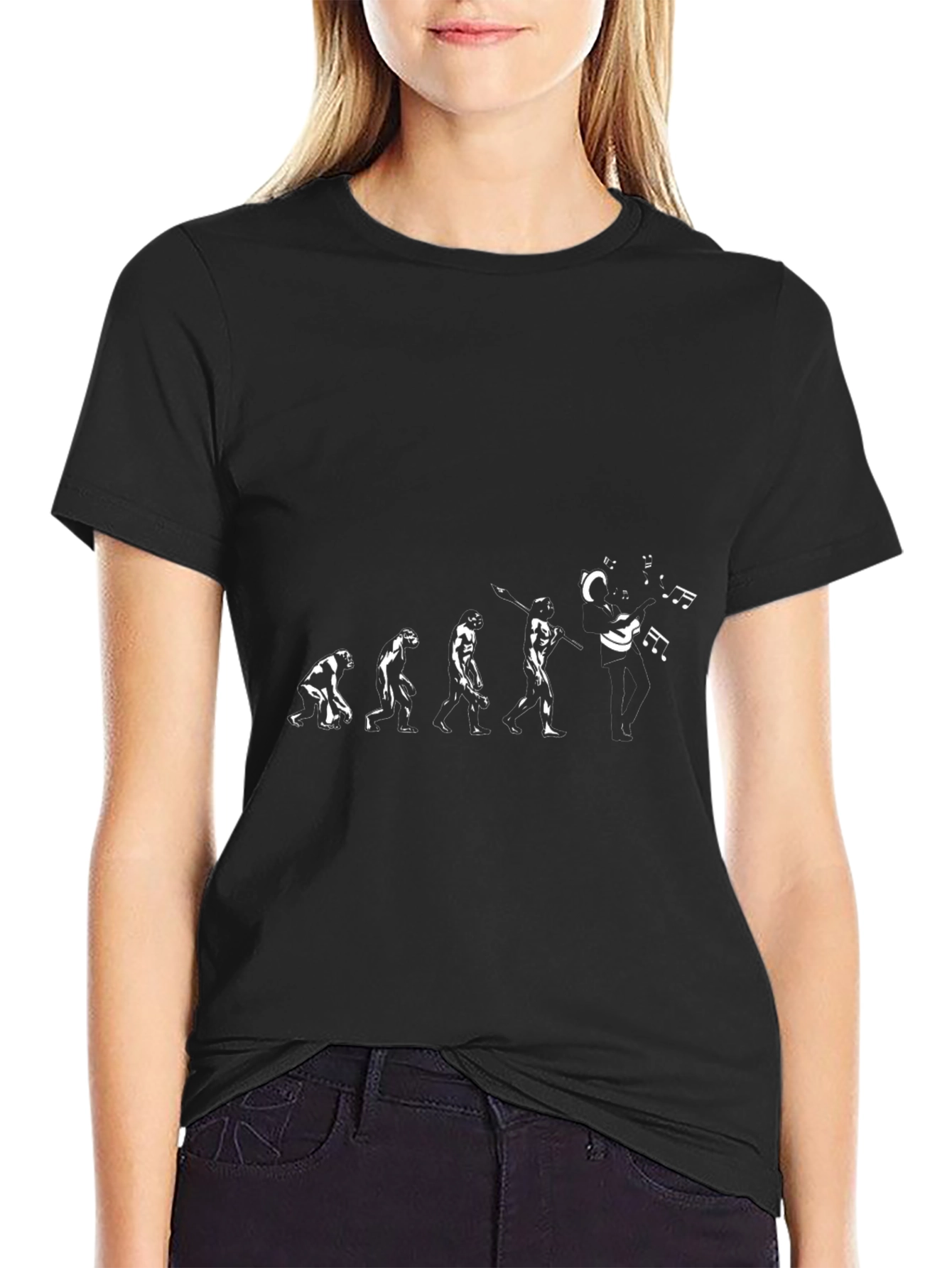 Evolution of Guitarist T-Shirt - Black Cotton Tee