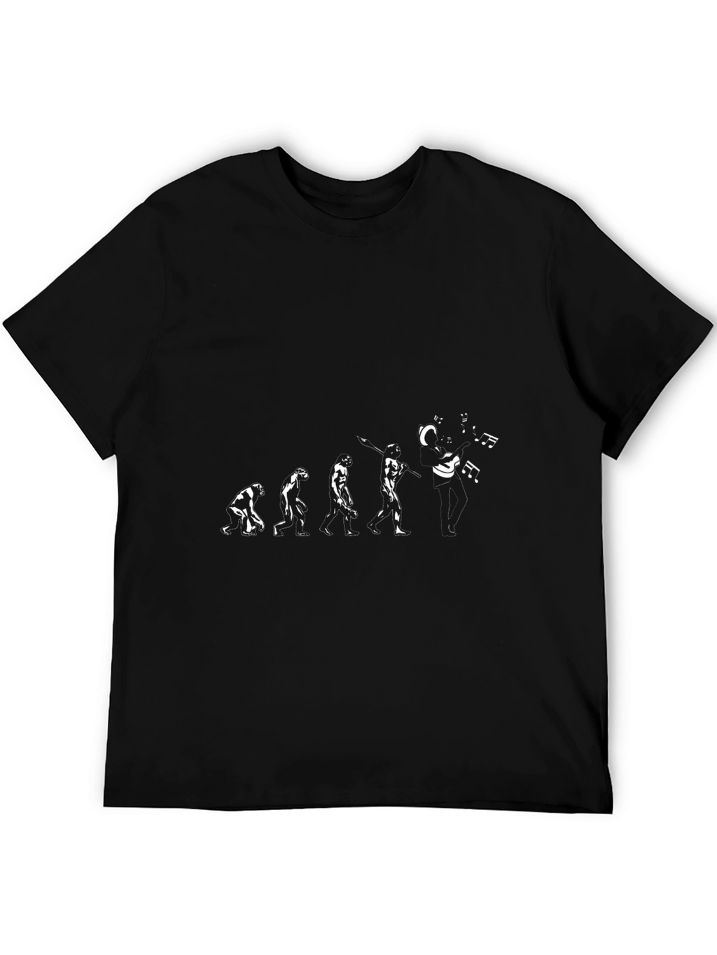 Evolution of Guitarist T-Shirt - Black Cotton Tee