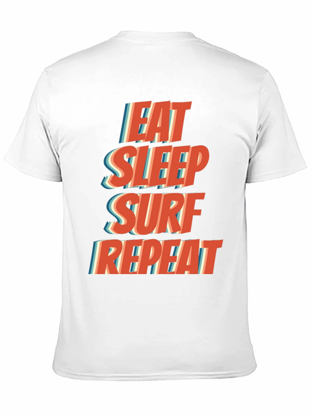 Eat Sleep Surf Repeat T-Shirt - Black Casual Tee