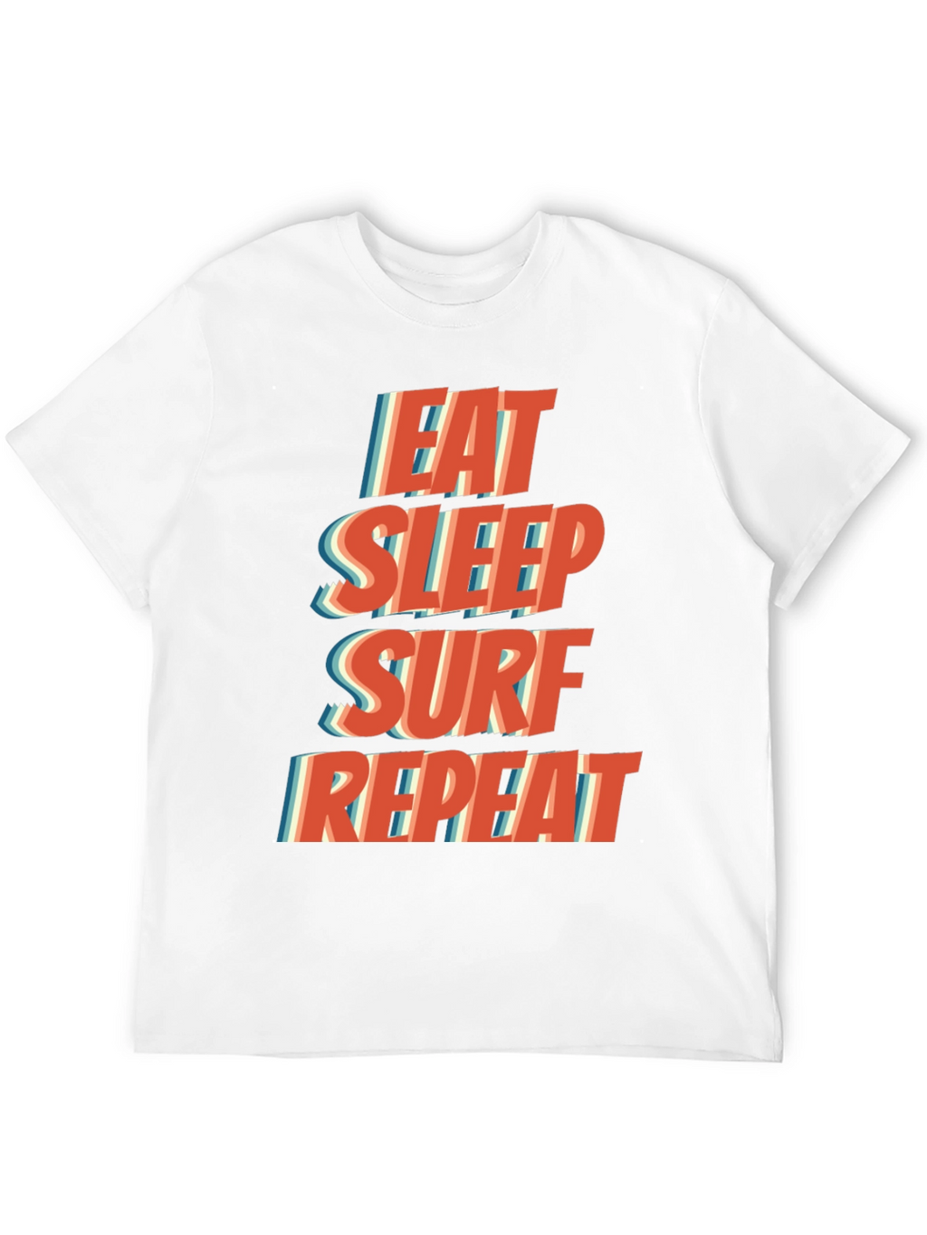 Eat Sleep Surf Repeat T-Shirt - Black Casual Tee