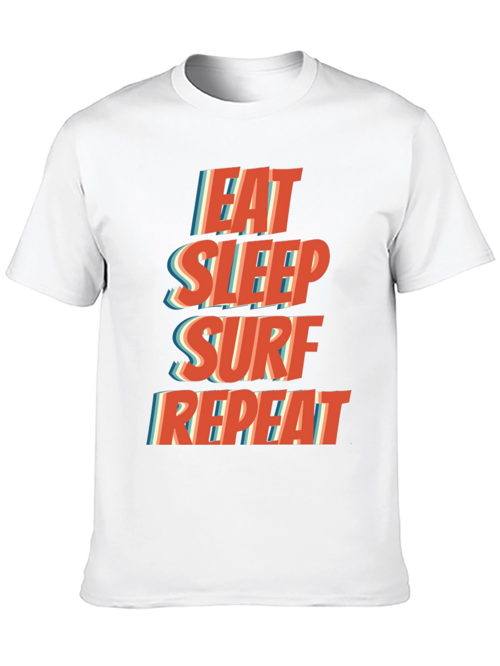 Eat Sleep Surf Repeat T-Shirt - Black Casual Tee