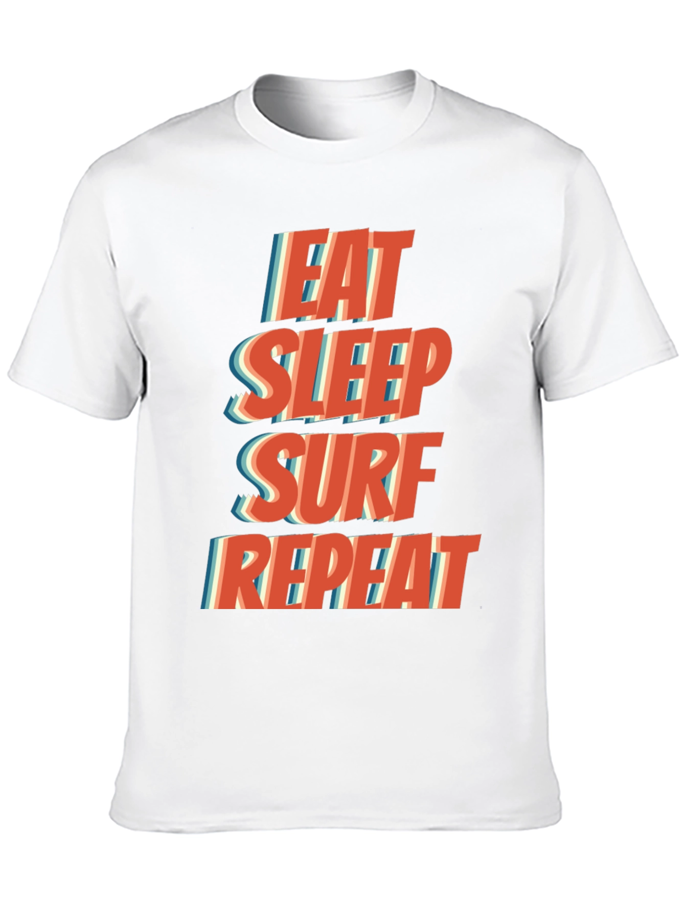 Eat Sleep Surf Repeat T-Shirt - Black Casual Tee