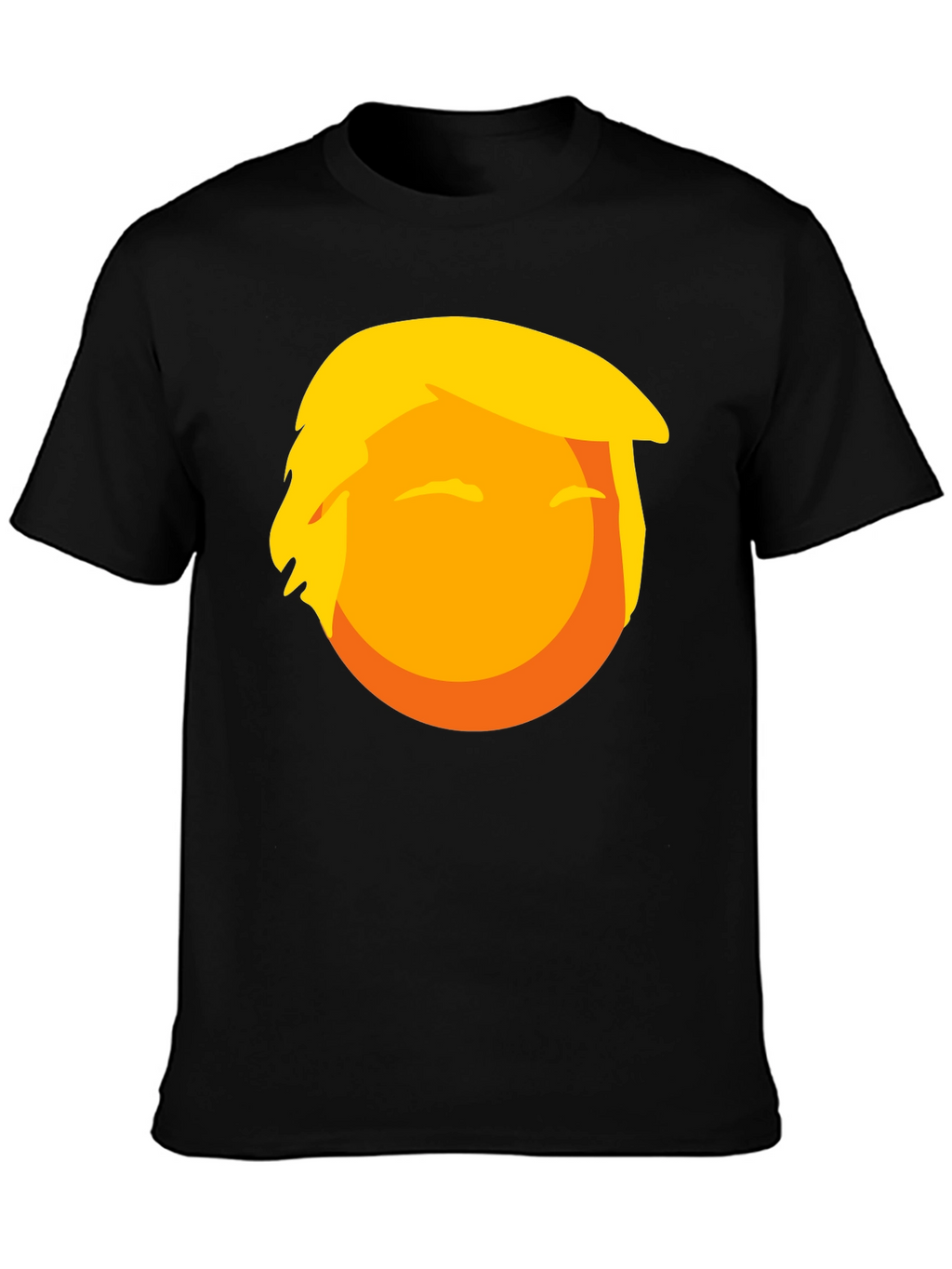 Trump Emoji Graphic Tee - Novelty Black T-Shirt