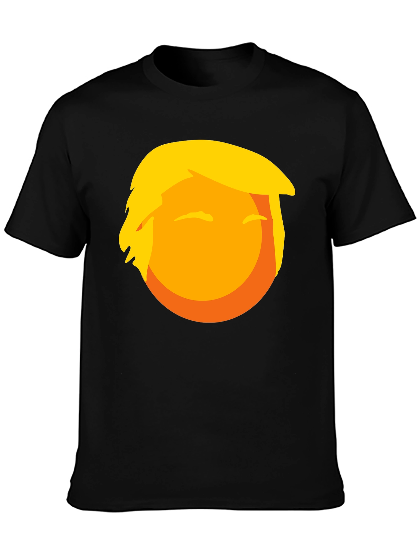 Trump Emoji Graphic Tee - Novelty Black T-Shirt