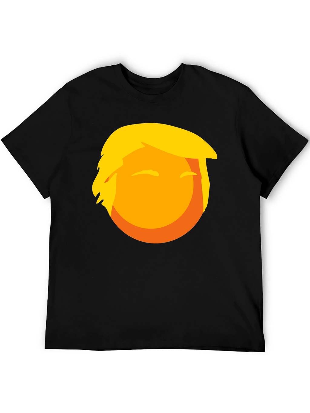 Trump Emoji Graphic Tee - Novelty Black T-Shirt