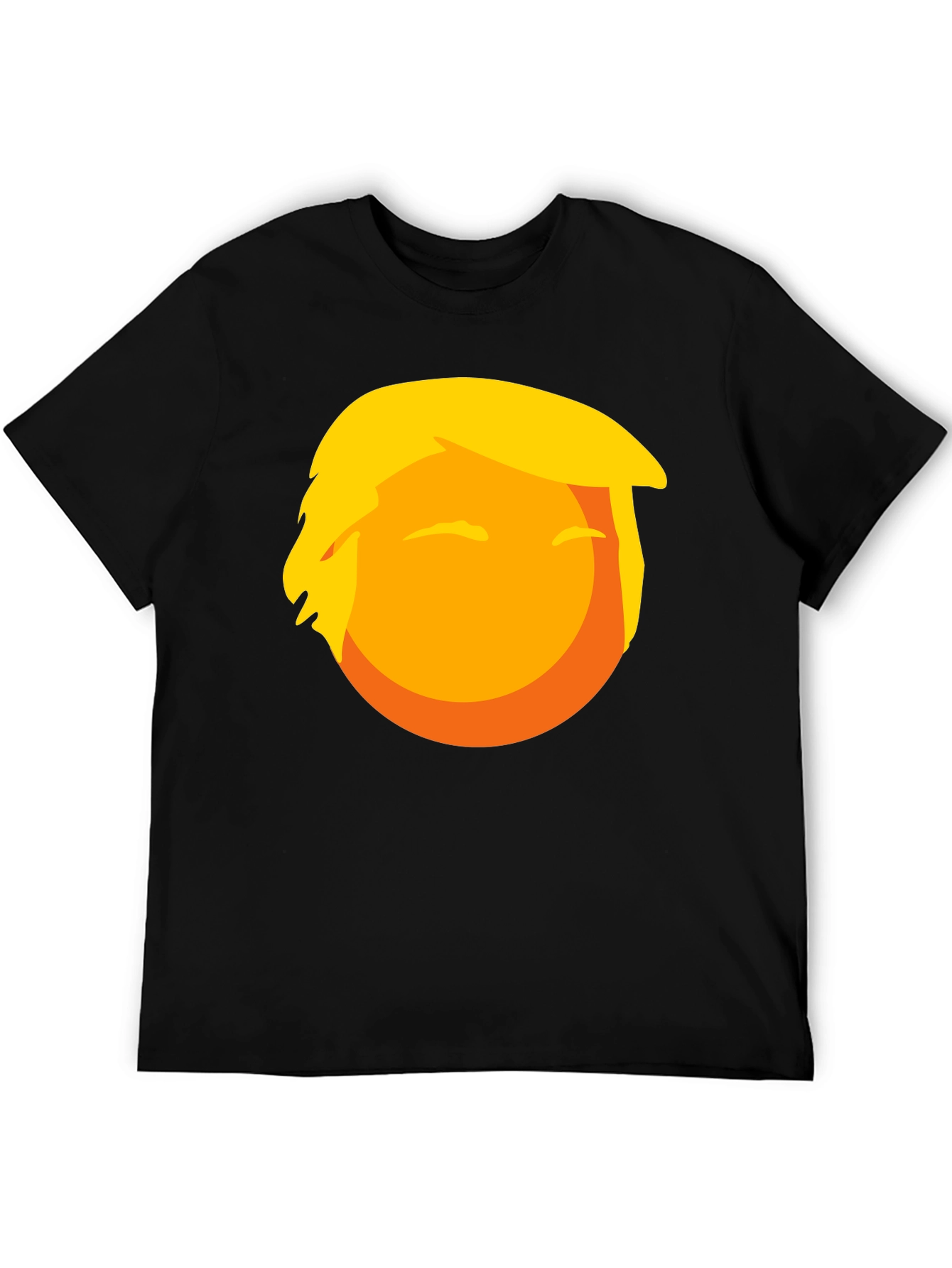 Trump Emoji Graphic Tee - Novelty Black T-Shirt
