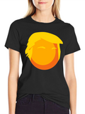 Trump Emoji Graphic Tee - Novelty Black T-Shirt
