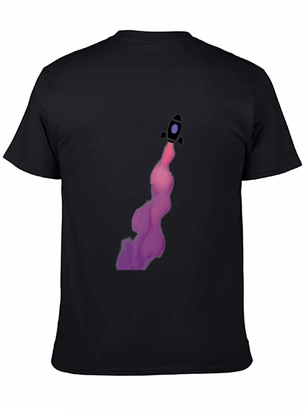 Rocket Launch Graphic Tee - Black Cotton Comfort