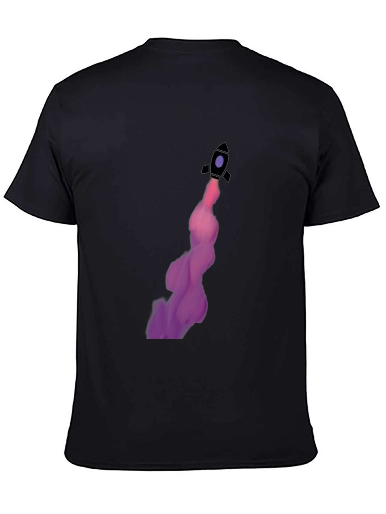 Rocket Launch Graphic Tee - Black Cotton Comfort